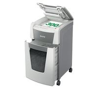 Leitz IQ Autofeed Office Cross Cut Paper Shredder P4, Automatic, 300 sheet, 60 Litre Bin Capacity, White, 80150000