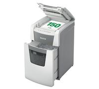 Leitz IQ Autofeed Office Micro Cut Paper Shredder P5, Automatic, 150 sheet, 44 Litre Bin Capacity, White, 80140000