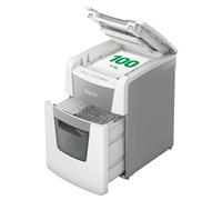 Leitz IQ Autofeed Small Office Micro Cut Paper Shredder P5, Automatic, 100 Sheets, 34 Litre Bin Capacity, Anti-Jam Technology, White