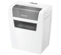 Leitz IQ Home 80340000 Paper Shredder, 7-6 Sheets (70-80 g/m²), TÜV+GS Certified, Small Particle Cut Shredder, Safety Level P4, 15 Litre Container, Quiet & Compact for Home Office, White