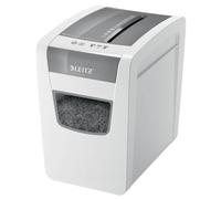 Leitz Cross Cut Paper Shredder IQ Slim Home Office, Shreds 11-10 Sheets (70-80 gsm), 23L, White