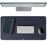 Leitz Large 70x36cm Grey Felt Desk Mat - Felt Desk Protector | Non-Slip Mat, Soft Surface, Keyboard & Mouse Mat, Office & Home Desk Cover, Durable & Sustainable