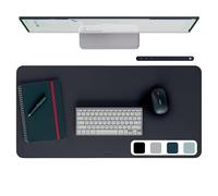Leitz Large Desk Mat - Waterproof Desk Protector, Non-Slip Writing Pad, Keyboard & Mouse Mat, Office & Home Desk Cover, Durable, Scratch-Resistant, Easy to Clean, PVC (80x40cm, Black)