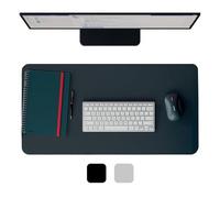 Leitz Large Leather Desk Mat - Recycled Leather Desk Pad, Non-Slip Mat, Premium Writing Pad, Keyboard & Mouse Mat, Laptop Desk Protector for Office & Home, Blotter, Eco-Friendly (70x36cm, Dark Grey)