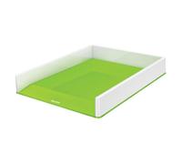 Leitz 53611054 A4 Letter Tray, WOW Range, White/Green