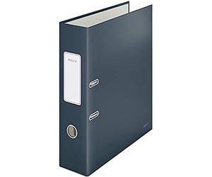 Leitz Lever Arch File, 600 Sheet Capacity, 80 mm Spine, Cosy Range, A4, Velvet Grey, 10610089
