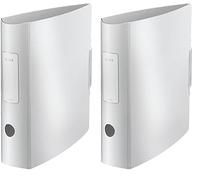 Leitz Lever Arch File, Arctic White, A4, Curved Spine 8.2 cm Width, Elastic Fastening, Light polyfoam, Style Range, 11080004 (Pack of 2)