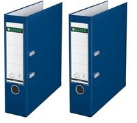 Leitz Lever Arch File, Blue, Plastic, A4, 80mm Spine, 10105035 (Pack of 2)