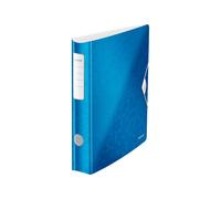 Leitz Lever Arch File, Metallic blue, A4, Curved spine 50mm width, Elastic faste