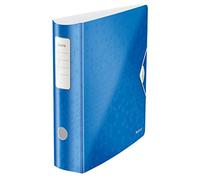 Leitz Lever Arch File, Metallic blue, A4, Curved spine 75mm width, Elastic fastening, Light polyfoam, WOW Range, 11060036