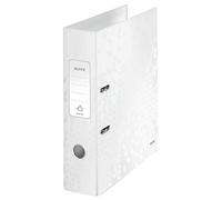 Leitz Lever Arch File WOW Range – Pearl White, 80 mm Spine, 10050001 (Design may vary)