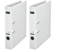 Leitz Lever Arch File, White, A4, 50mm Width, Plastic, 10155001 (Pack of 2)
