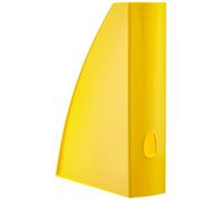 Leitz Magazine File A4 6 Pack for Storing Documents and Magazines, with Finger Hole, Yellow, Wow 52771016