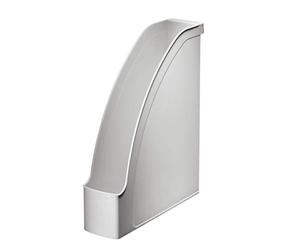 Leitz Magazine File A4, Pack of 6, for Use in Portrait and Landscape Format, Grey, Plus Series, 24760085