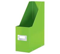 Leitz Magazine File Holder A4, Cardboard Document Storage Box with Label, Foldable, for Home, Office & School, Click and Store Range 60470054 - Green