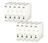 Leitz 180° Lever Arch File A4 52 mm White 2 ring 1015 Polypropylene Portrait Pack of 10