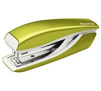 Leitz Mini Stapler, 10 Sheet Capacity, Ergonomic Metal Body, Includes Staples, WOW Range, 55282064 - Metallic Green