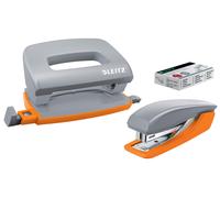 Leitz Mini Stapler & Hole Punch Set, Staple or Punch up to 10 sheets, Includes S