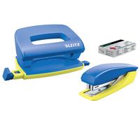 Leitz Mini Stapler & Hole Punch Set, Staple or Punch up to 10 sheets, Includes S