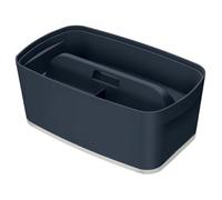 Leitz Mybox Cosy Storage Box With Organiser Tray Small In Velvet Gey