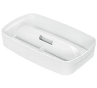 Leitz MyBox Organiser Tray with Handle Small, Storage, Waterproof, BPA Free and Food Safe, White, 53230001