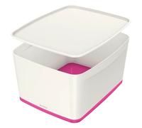 Leitz MyBox Large with lid Storage Box, Pink