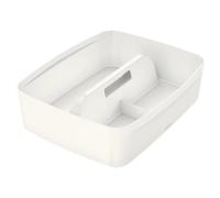 Leitz MyBox Organiser Tray with Handle Large, Storage, Waterproof, BPA Free and Food Safe, White, 53220001