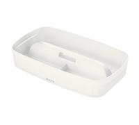 Leitz MyBox Organiser Tray with Handle Small, Storage, Waterproof, BPA Free and Food Safe, White, 53230001