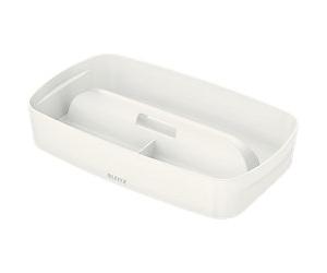 Leitz MyBox WOW Small Organiser Tray with handle White Plastic 30.7 x 18.1 x 5.6 cm