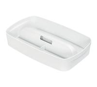 Leitz MyBox Organiser Tray with Handle Small, Storage, Waterproof, BPA Free and Food Safe, White, 53230001