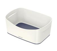 Leitz MyBox Storage Tray, Matt Finish, Waterproof Storage Box, BPA Free and Food Safe, White/Grey, 52571001