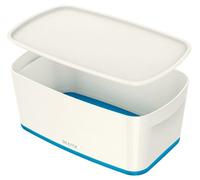 Leitz Mybox Wow White Blue 4-Pack Small Storage Box With Lid 5 Litre