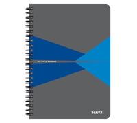 Leitz Office College Pad - A5 Lined Notebook with Cardboard Cover, Spiral Binding, 360 Degree Opening, 180 Pages / 90 Sheets of FSC-Certified Paper (80 g/m²), For Office & School, Blue, 44591035