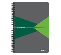 Leitz Office College Pad - A5 Lined Notebook with PP Cover, Spiral Binding, 360 Degree Opening, 180 Pages / 90 Sheets of FSC-Certified Paper (80 g/m²), For Office & School, Green, 44991055