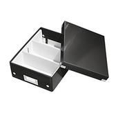 Leitz Click & Store WOW Small Organiser Box Laminated Cardboard Black 220 x 282 x 100 mm