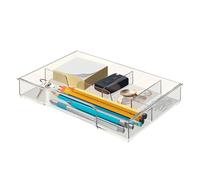 Leitz 52150002 4 Compartments, Organiser Tray for Plus and Wow Drawer Cabinets, Transparent