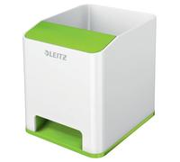 Leitz 53631054 Pen Holder, Sound Amplification Function, WOW Range, White/Green