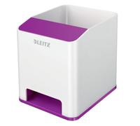 Leitz Sound Pen Holder WOW White & White & Purple