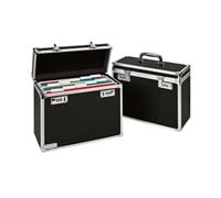 Leitz Lockable Personal on The Move Filing Case, Foolscap Chrome/Black