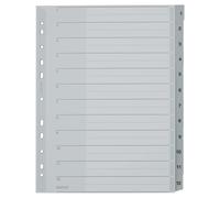 Leitz Plastic Index (1-12, A4, PP, 12 Sheets), Grey