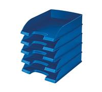 Leitz Plus Letter Tray - 70 mm - Pack of 5 Height 70 mm dark blue