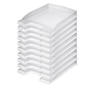 Leitz Plus Letter Tray Slim 35 mm - Pack of 10 Height 37 mm Transparent/Frosted