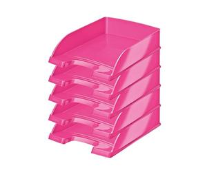 Leitz Plus Wow Letter Tray - 70 mm - Pack of 5 Height 70 mm Rose métallisé