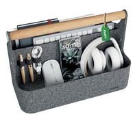Leitz Portable Desk Organiser With Handle - Portable Office Desk Organiser With Wooden Handle, Ideal for Coworking Spaces and Hotdesk Offices - 38 x 19 x 25.5cm (LxWxH)