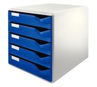Leitz 5 A4 Drawer Cabinet, Organiser, Post Set, Blue