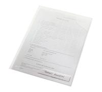 Leitz Combifile Folder A4, Clear White Matt Finish, Top Left Open, 200 Micron Polypropylene, Pack of 5, 47260003