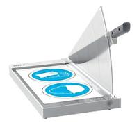 Leitz Precision Office Paper Cutter A3, Guillotine, Cuts 15 Sheets, 457mm Cut Length, Precision Steel Blade, Premium Glass Base, Alignment Guide With Edge Glow & Blade Guard, 90220000