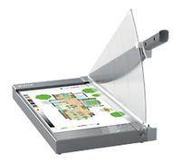 Leitz Precision Office Pro Guillotine Paper Cutter 9024 A3 420 mm Steel Blade Premium Glass Bed EdgeGlow Light Grey 25 Sheets