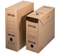 Leitz Premium Archiving Box for Large Files or Suspension Files, A4, Holds Up to 15 Suspension Files, Brown, 60840000