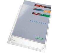 Leitz Premium Expanding Punched Pocket, Pack of 5, Holds up to 200 A4 Sheets, Transparent, Heavy Duty Document sleeve, 170 Micron PP Material, 47188